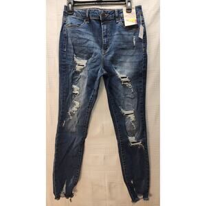 SO Jeans juniors 13L 31W Blue Medium Wash Stretch High Rise Ankle Jeggings